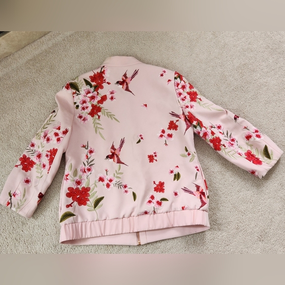 Ted Baker pink embroidered bomber jacket - Picture 3 of 7